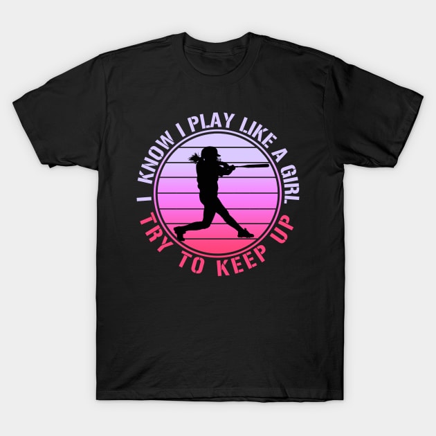 Softball Girl T-Shirt by RichyTor